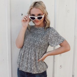 URBAN ROMANTICS SHIRRED TOP